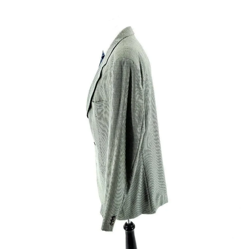 Hugo Boss Tatlagia‎ Wool 3 Button Blazer 42L Blue Cream Teal Plaid